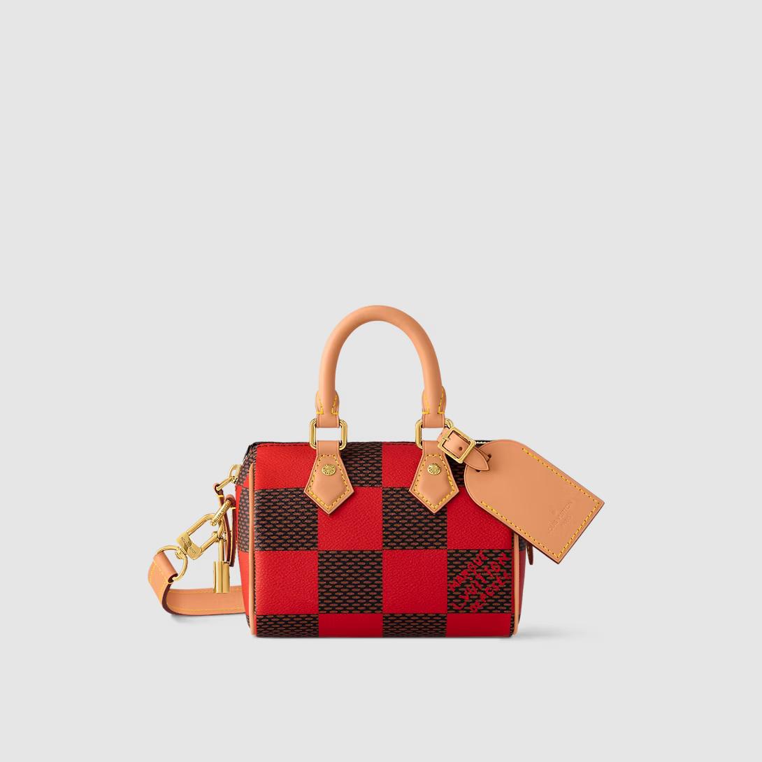 Túi Louis Vuitton Speedy 18 Bandoulière Damier Pop Damier Other Nam Đỏ